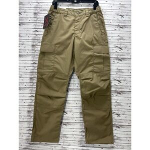 VERTX Cargo Pants Men's 31x30 Tan VTX8600 10 Pockets Zip Knife Utility Ripstop
